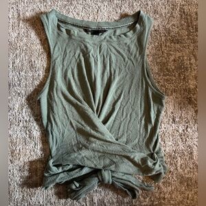 Victoria's Secret Green Sleeveless Wrap Tank Top